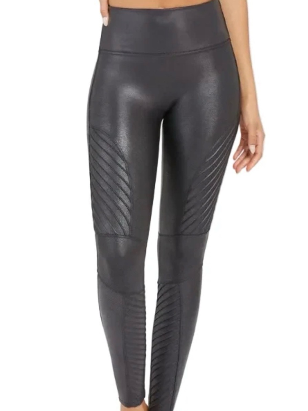SPANX FAUX LEATHER MOTO LEGGINGS